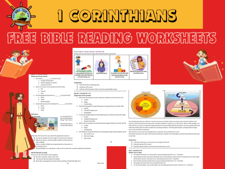 1 Corinthians Free Bible Worksheets